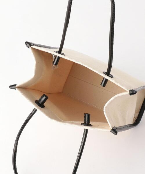 YAHKI（ヤーキ）の「＜YAHKI＞キャンバス スクエアミニ トートバッグ（トートバッグ・レディース・ブラック/ベージュ・FREE）」の5枚目の写真