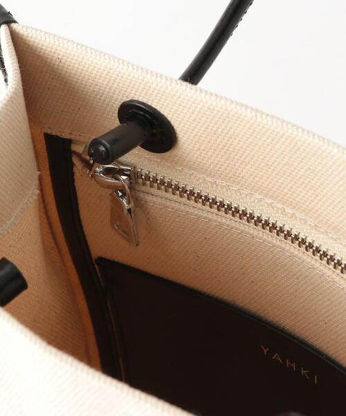 YAHKI（ヤーキ）の「＜YAHKI＞キャンバス スクエアミニ トートバッグ（トートバッグ・レディース・ブラック/ベージュ・FREE）」の6枚目の写真
