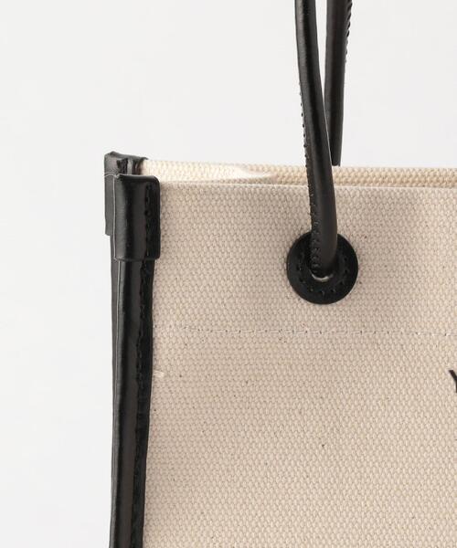 YAHKI（ヤーキ）の「＜YAHKI＞キャンバス スクエアミニ トートバッグ（トートバッグ・レディース・ブラック/ベージュ・FREE）」の9枚目の写真