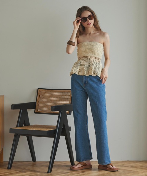 SEA DRESS（シードレス）の「ﾌｪｲｸﾚｻﾞｰｽｸｴｱﾄﾝｸﾞｻﾝﾀﾞﾙ（サンダル・レディース・ブラウン/ホワイト系その他/ブラック・L/M/S）」の14枚目の写真