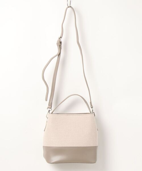 dazzlin（ダズリン）の「ペールバイカラーバッグ（ハンドバッグ・レディース・グレー/ベージュ/アイボリー・FREE）」の3枚目の写真