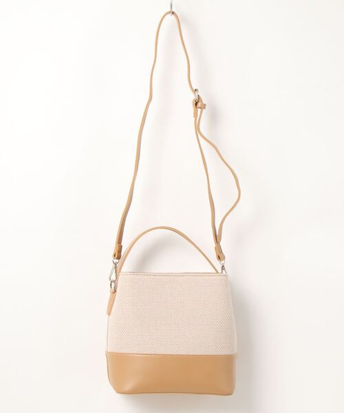 dazzlin（ダズリン）の「ペールバイカラーバッグ（ハンドバッグ・レディース・グレー/ベージュ/アイボリー・FREE）」の7枚目の写真