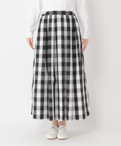 studio CLIP(スタディオクリップ)の「シャドウブロックチェックスカート(スカート・レディース・ブラック/ベージュ/グリーン・FREE)」の12枚目の写真