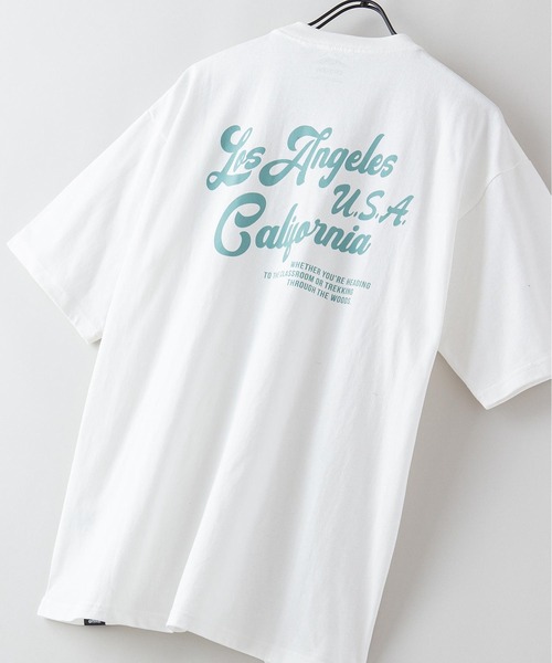 OUTDOOR PRODUCTS APPAREL(アウトドアプロダクツアパレル)の「USAコットングラフィック バックプリント ビッグシルエット Tシャツ(Tシャツ/カットソー・メンズ・ベージュ系その他/その他3/その他2/ブラック系その他/ホワイト系その他/ネイビー/ベージュ/ブラック/アイボリー/ホワイト/その他1/オリーブ・MEDIUM/X-LARGE/LARGE)」の3枚目の写真