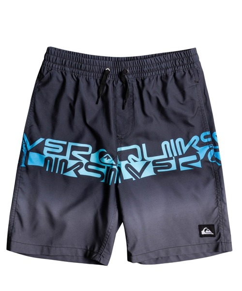 Quiksilver(クイックシルバー)の「WORDBLOCK VOLLEY YOU/クイックシルバーキッズウエストゴムボードショーツ・サーフトランクス(水着)(水着・キッズ・ブルー/ブラック/レッド・130/140/150/160)」の1枚目の写真