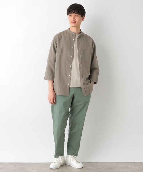 GLOBAL WORK(グローバルワーク)の「ハイブリッドリネン7分袖シャツ/260993(シャツ/ブラウス・メンズ・ミント/ホワイト/チャコールグレー/ピンク/ベージュ系/サックスブルー系/ネイビー系・X-LARGE/LARGE/SMALL/MEDIUM)」の12枚目の写真