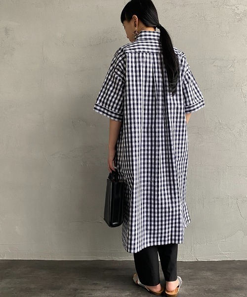 【新品】ダントン DANTON コットン 半袖シャツワンピース ギンガムチェック 楽天市場】ダントン 半袖 プルオーバー シャツ ワンピース