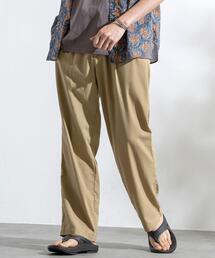 coen | リネンレーヨンテーパードイージーパンツ(その他パンツ)