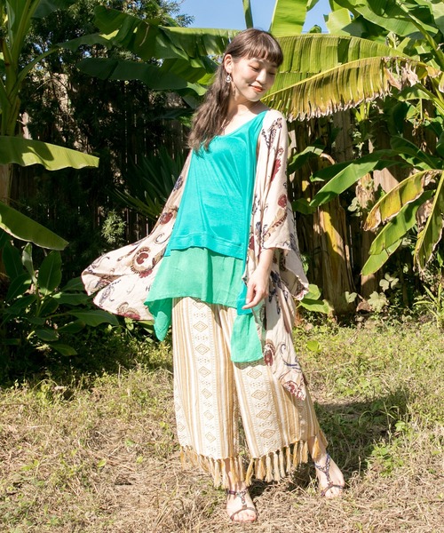 チャイハネ（チャイハネ）の「【チャイハネ】クレアロUVパレオカーディガン（カーディガン/ボレロ・レディース・ブラック/ベージュ/レッド・FREE）」の14枚目の写真