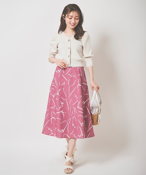 31 Sons de mode(トランテアン ソン ドゥ モード)の「ビジューカーディガン(カーディガン/ボレロ・レディース・ブラック/ピンク/ライトグリーン/オフホワイト・36)」の10枚目の写真