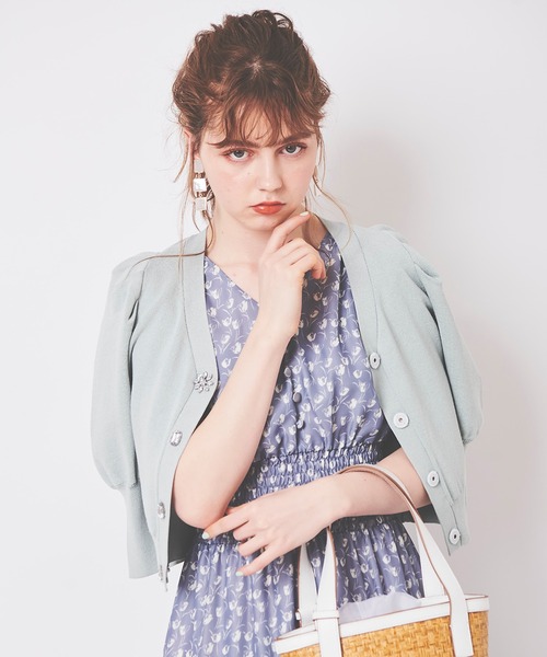 31 Sons de mode(トランテアン ソン ドゥ モード)の「ビジューカーディガン(カーディガン/ボレロ・レディース・ブラック/ピンク/ライトグリーン/オフホワイト・36)」の15枚目の写真