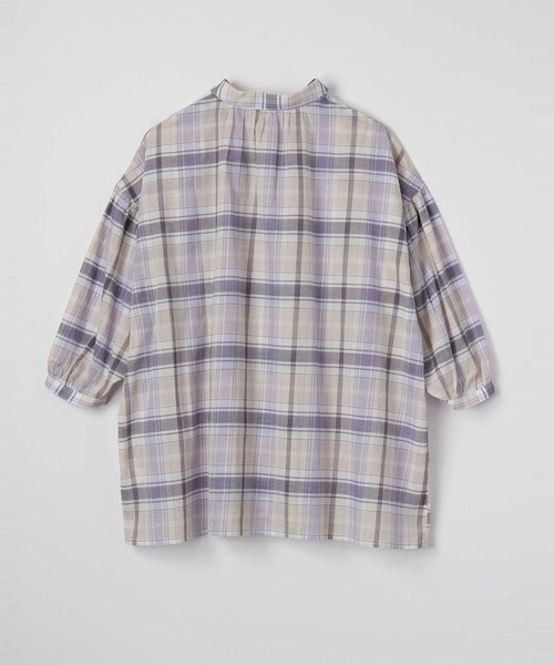 HONEYSUCKLE ROSE（ハニーサックルローズ）の「【HONEYSUCKLE ROSE】ローンチェックブラウス（シャツ/ブラウス・レディース・パープル/グレー/グリーン・M/L）」の9枚目の写真