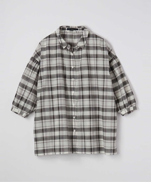 HONEYSUCKLE ROSE（ハニーサックルローズ）の「【HONEYSUCKLE ROSE】ローンチェックブラウス（シャツ/ブラウス・レディース・パープル/グレー/グリーン・M/L）」の15枚目の写真