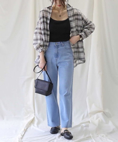 HONEYSUCKLE ROSE（ハニーサックルローズ）の「【HONEYSUCKLE ROSE】ローンチェックブラウス（シャツ/ブラウス・レディース・パープル/グレー/グリーン・M/L）」の16枚目の写真