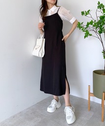 OLIVE des OLIVE | クロップドシャツ×キャミワンピースセット(ワンピース)
