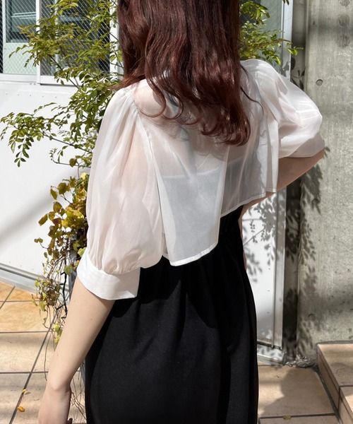 OLIVE des OLIVE(オリーブデオリーブ)の「クロップドシャツ×キャミワンピースセット(ワンピース・レディース・ブラック/ベージュ/ピンク/サックスブルー・FREE)」の10枚目の写真