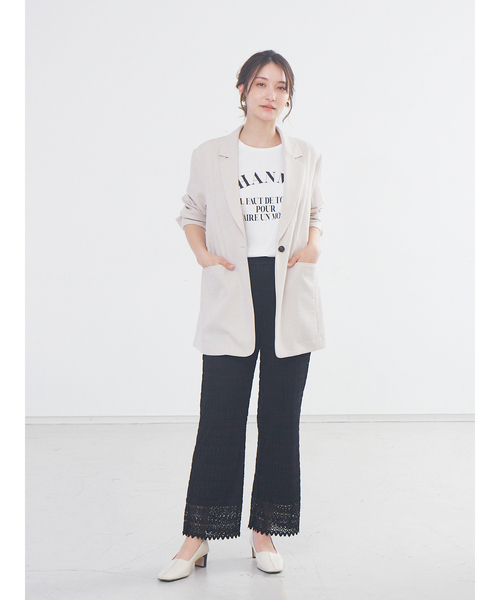 abahouse mavie（アバハウスマヴィ）の「ワイドロゴT/半袖/夏服/Tシャツ（Tシャツ/カットソー・レディース・ホワイト/ブラック/グレー/チャコールグレー/ブルー系その他/グレー系その他/ホワイト系その他/カーキ・フリー）」の9枚目の写真