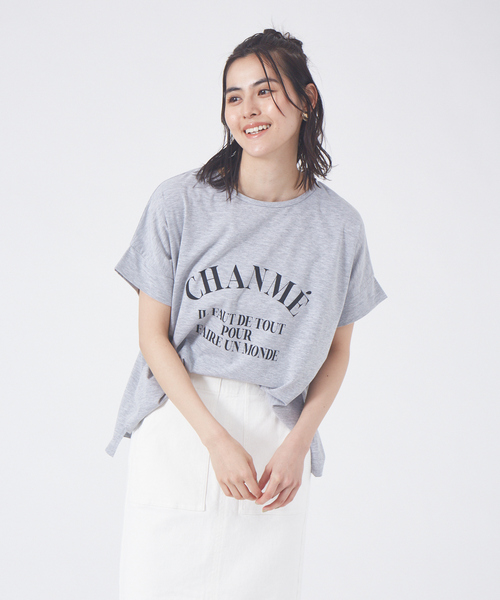 abahouse mavie（アバハウスマヴィ）の「ワイドロゴT/半袖/夏服/Tシャツ（Tシャツ/カットソー・レディース・ホワイト/ブラック/グレー/チャコールグレー/ブルー系その他/グレー系その他/ホワイト系その他/カーキ・フリー）」の20枚目の写真