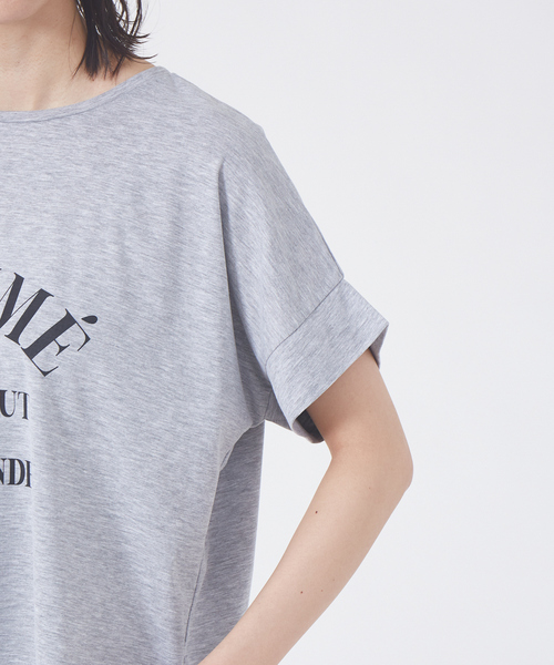 abahouse mavie（アバハウスマヴィ）の「ワイドロゴT/半袖/夏服/Tシャツ（Tシャツ/カットソー・レディース・ホワイト/ブラック/グレー/チャコールグレー/ブルー系その他/グレー系その他/ホワイト系その他/カーキ・フリー）」の12枚目の写真