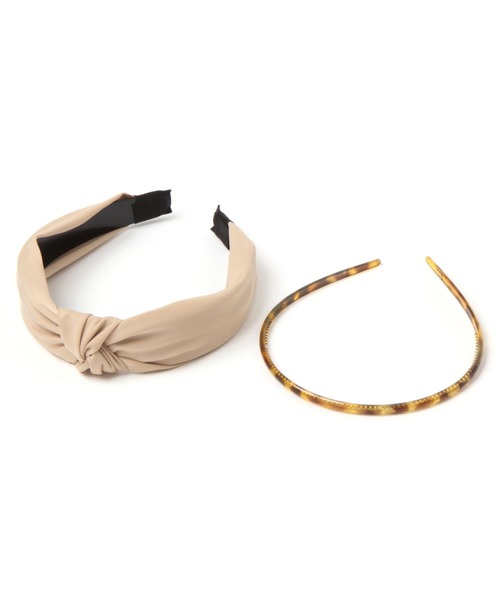 LAKOLE（ラコレ）の「マーブルカチューシャ2点SET / 271727（カチューシャ・レディース・ブラック/ベージュ/ライトベージュ・FREE）」の3枚目の写真