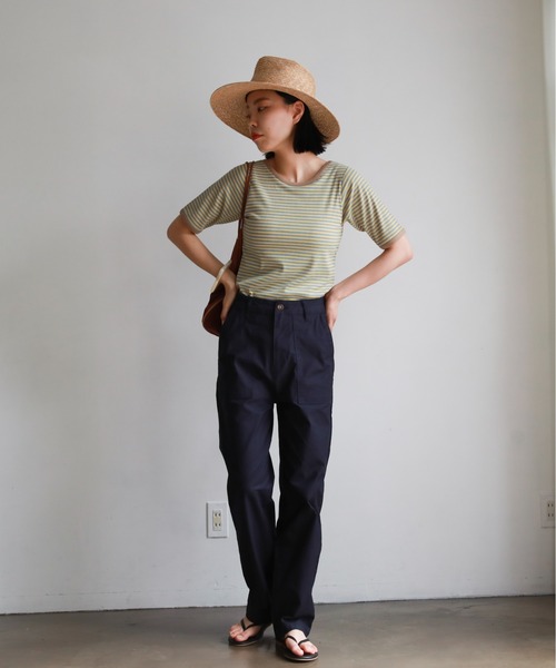 feepur(フェピュール)の「カップ付アソートリンガーTee(Tシャツ/カットソー・レディース・ブラック/オフホワイト/ピンク/ブルー/ホワイト×ブラック・MEDIUM)」の8枚目の写真