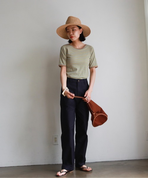 feepur(フェピュール)の「カップ付アソートリンガーTee(Tシャツ/カットソー・レディース・ブラック/オフホワイト/ピンク/ブルー/ホワイト×ブラック・MEDIUM)」の9枚目の写真