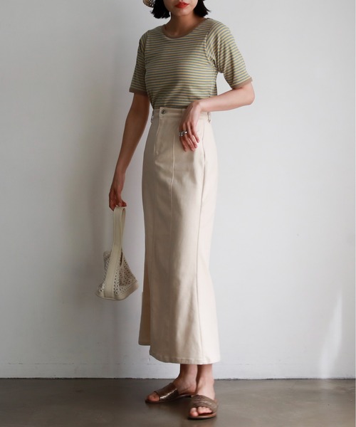 feepur(フェピュール)の「カップ付アソートリンガーTee(Tシャツ/カットソー・レディース・ブラック/オフホワイト/ピンク/ブルー/ホワイト×ブラック・MEDIUM)」の11枚目の写真