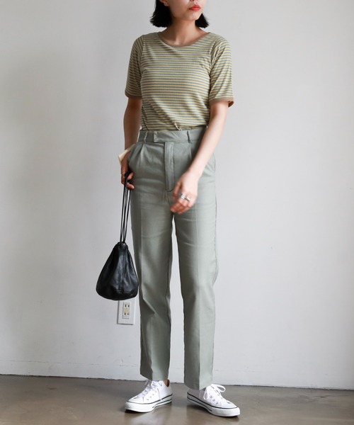 feepur(フェピュール)の「カップ付アソートリンガーTee(Tシャツ/カットソー・レディース・ブラック/オフホワイト/ピンク/ブルー/ホワイト×ブラック・MEDIUM)」の12枚目の写真