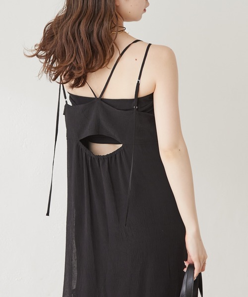 Chico（チコ）の「前後2wayシアーキャミワンピース（ワンピース・レディース・ブラック/アイボリー/ミント・FREE）」の5枚目の写真