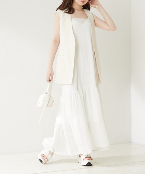 Chico（チコ）の「前後2wayシアーキャミワンピース（ワンピース・レディース・ブラック/アイボリー/ミント・FREE）」の19枚目の写真