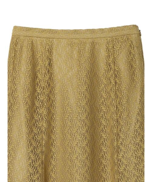 earth music&ecology(アースミュージックアンドエコロジー)の「リーフ柄レーススカート(スカート・レディース・ブラウン/オフホワイト/オリーブ・S/M)」の12枚目の写真