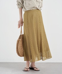 リーフ柄レーススカート