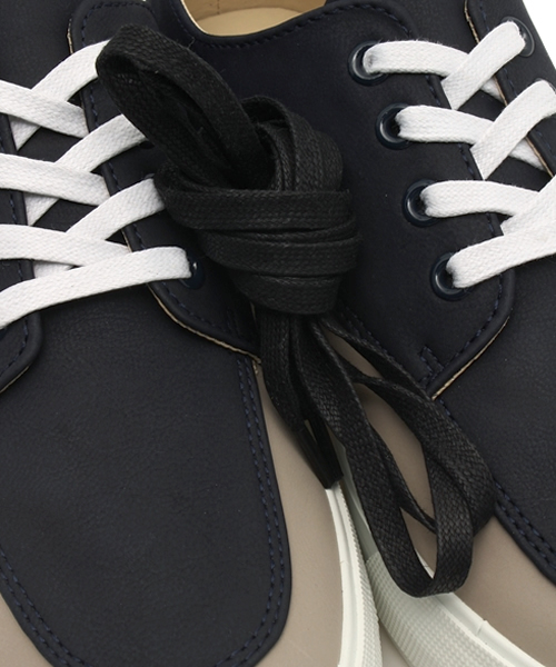 Lui's(ルイス)の「Lui's(ルイス) プラットフォームバイカラーシューズ(スニーカー・メンズ・ネイビー/ブラック・41/40/42)」の12枚目の写真