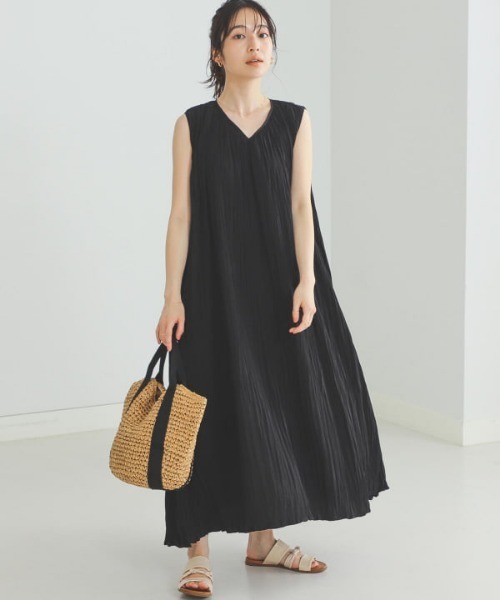 BEAMS HEART ノースリーブロングワンピース BEAMS HEART(ビームスハート)の「BEAMS HEART / ワッシャー