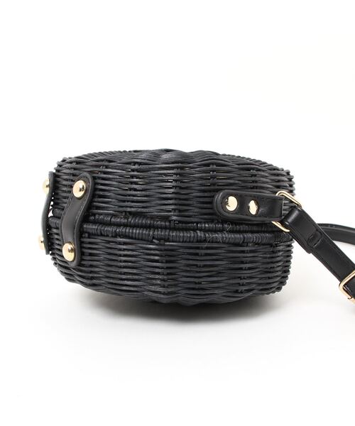 Te chichi（テチチ）の「ラタン丸型ショルダーバッグ（ショルダーバッグ・レディース・ブラック/ブラウン・ﾌﾘ-）」の4枚目の写真