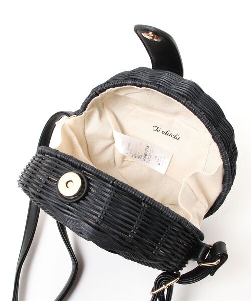 Te chichi（テチチ）の「ラタン丸型ショルダーバッグ（ショルダーバッグ・レディース・ブラック/ブラウン・ﾌﾘ-）」の5枚目の写真