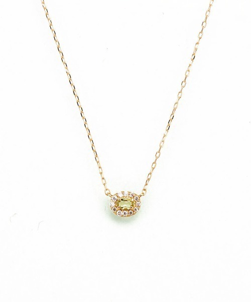 【受注販売】ネックレス　バースデーダズル/８月ペリドット