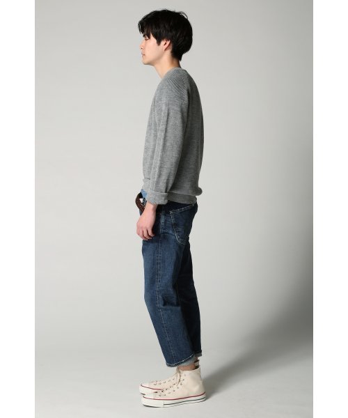 ivory court（アイボリーコート）の「◆ラミーカタアゼクルーネック プルオーバー（ニット/セーター・メンズ・ホワイト/グレー/ネイビー・38/40）」の5枚目の写真