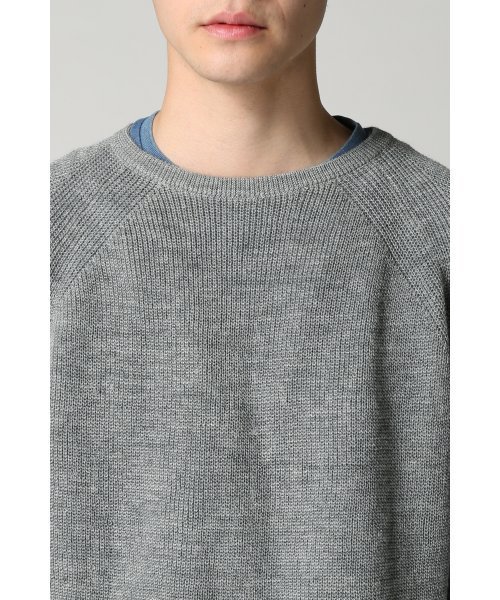 ivory court（アイボリーコート）の「◆ラミーカタアゼクルーネック プルオーバー（ニット/セーター・メンズ・ホワイト/グレー/ネイビー・38/40）」の7枚目の写真