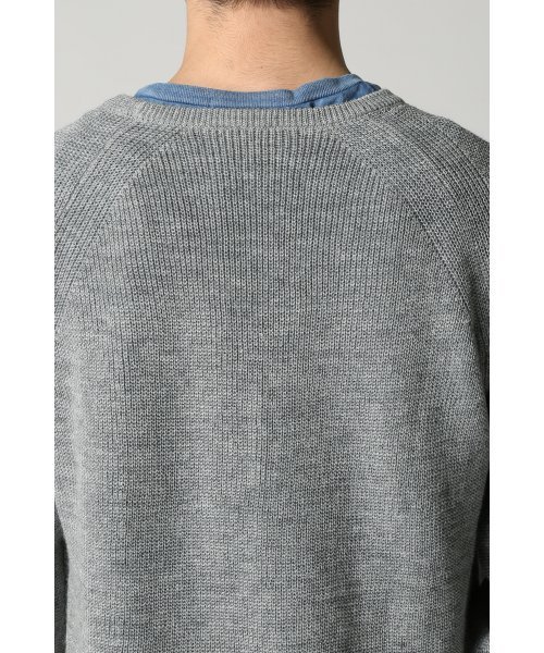 ivory court（アイボリーコート）の「◆ラミーカタアゼクルーネック プルオーバー（ニット/セーター・メンズ・ホワイト/グレー/ネイビー・38/40）」の8枚目の写真