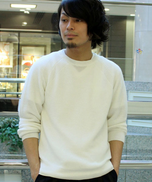 ivory court（アイボリーコート）の「◆ラミーカタアゼクルーネック プルオーバー（ニット/セーター・メンズ・ホワイト/グレー/ネイビー・38/40）」の13枚目の写真