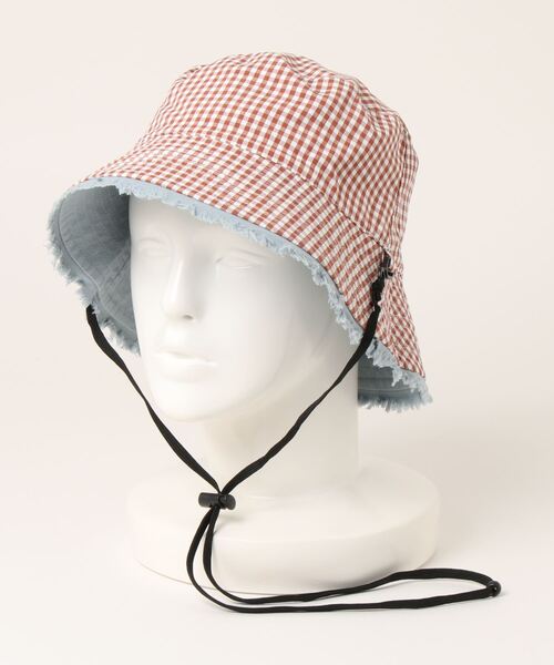 ehka sopo（エヘカソポ）の「リバーシブルバケットハット（ハット・レディース・オフホワイト/ブルー/ミント・ﾌﾘ-）」の5枚目の写真
