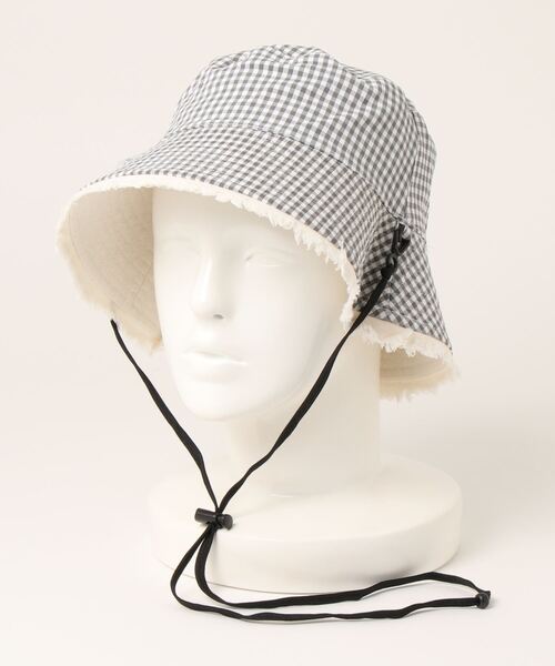 ehka sopo（エヘカソポ）の「リバーシブルバケットハット（ハット・レディース・オフホワイト/ブルー/ミント・ﾌﾘ-）」の6枚目の写真