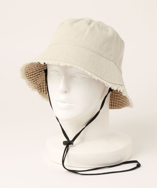 ehka sopo（エヘカソポ）の「リバーシブルバケットハット（ハット・レディース・オフホワイト/ブルー/ミント・ﾌﾘ-）」の20枚目の写真