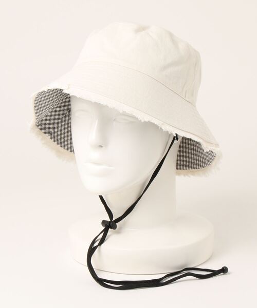ehka sopo（エヘカソポ）の「リバーシブルバケットハット（ハット・レディース・オフホワイト/ブルー/ミント・ﾌﾘ-）」の21枚目の写真