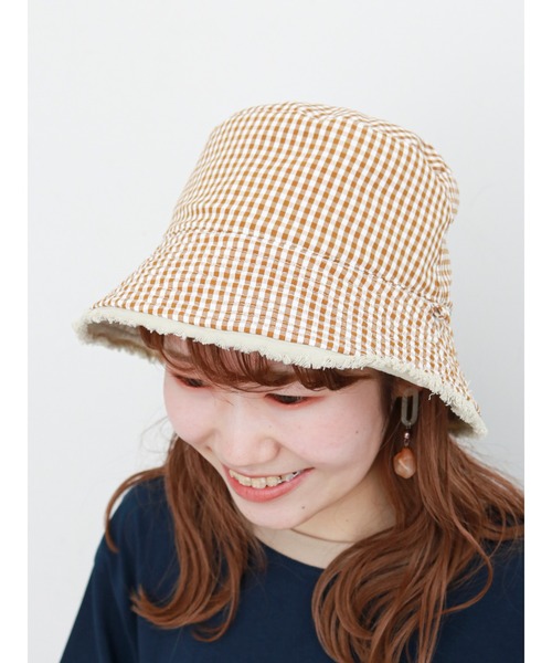 ehka sopo（エヘカソポ）の「リバーシブルバケットハット（ハット・レディース・オフホワイト/ブルー/ミント・ﾌﾘ-）」の14枚目の写真