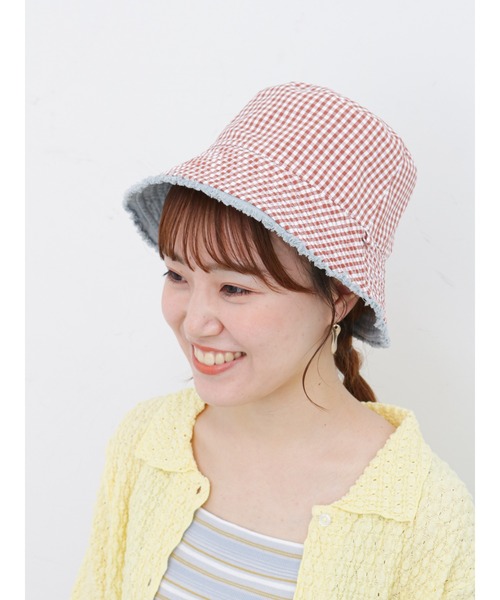 ehka sopo（エヘカソポ）の「リバーシブルバケットハット（ハット・レディース・オフホワイト/ブルー/ミント・ﾌﾘ-）」の19枚目の写真