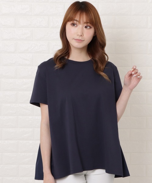 Lace Ladies（レースレディース）の「バックフレア半袖Ｔシャツ（Tシャツ/カットソー・レディース・ホワイト/ブラック/ベージュ/ネイビー・M/XL）」の4枚目の写真