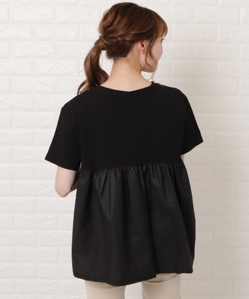 Lace Ladies（レースレディース）の「バックフレア半袖Ｔシャツ（Tシャツ/カットソー・レディース・ホワイト/ブラック/ベージュ/ネイビー・M/XL）」の14枚目の写真