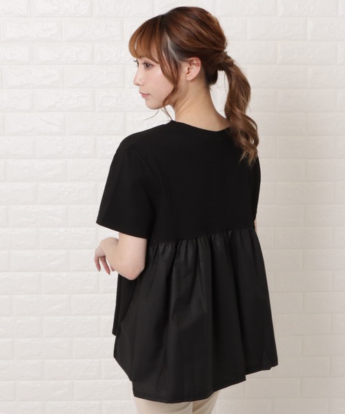 Lace Ladies（レースレディース）の「バックフレア半袖Ｔシャツ（Tシャツ/カットソー・レディース・ホワイト/ブラック/ベージュ/ネイビー・M/XL）」の15枚目の写真
